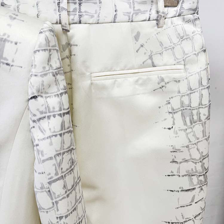 Ivory animal print suit for women featuring a stylish design and elegant fabric by SD Dresscode & Fashiontrends