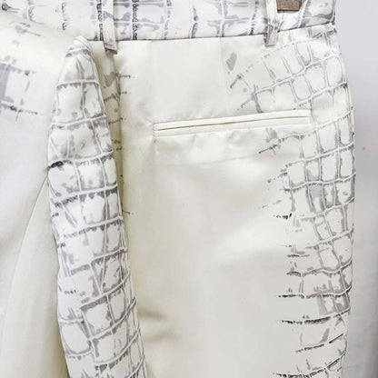 Ivory animal print suit for women featuring a stylish design and elegant fabric by SD Dresscode & Fashiontrends