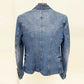 Womens Denim Jacket and Skirt Two Piece Mini Skirt Suit