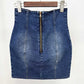 Womens Denim Jacket and Skirt Two Piece Mini Skirt Suit