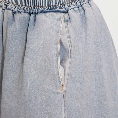 Women's Demin Pantsuit Tube Top & Jeans Set