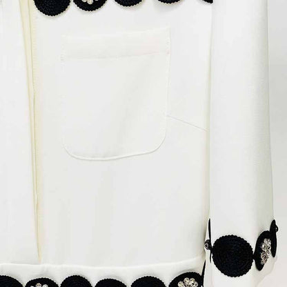 Women's White Embroidery Studded Jumpsuit