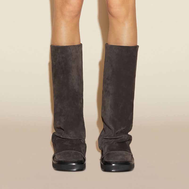 Women Knee-high Combat Boots