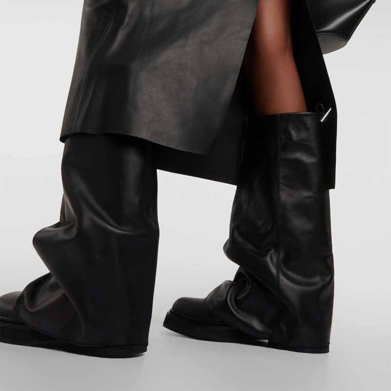 Women Knee-high Combat Boots