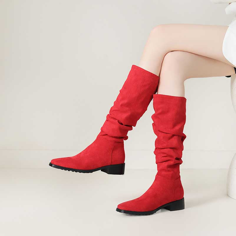 Women's Square Toe Cowboy Boots With Low Heels