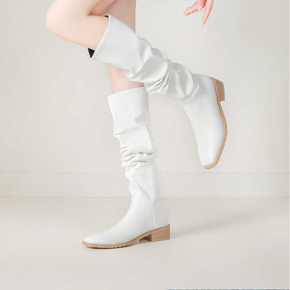 Women's Square Toe Cowboy Boots With Low Heels