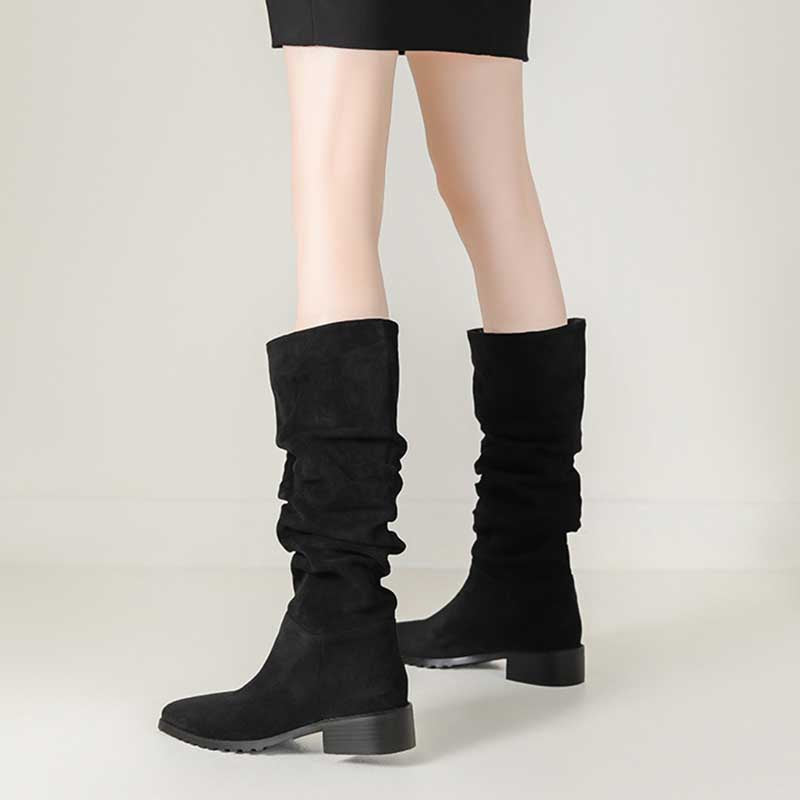 Women's Square Toe Cowboy Boots With Low Heels