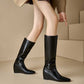 Women's Knee Boots With Wedge Heel