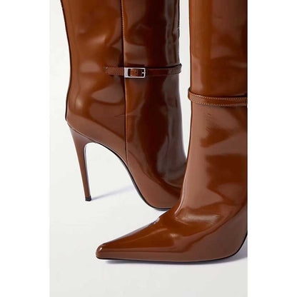 Women's Patent leather Knee High Boots