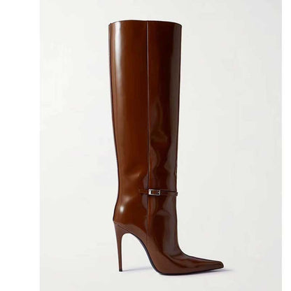 Women's Patent leather Knee High Boots