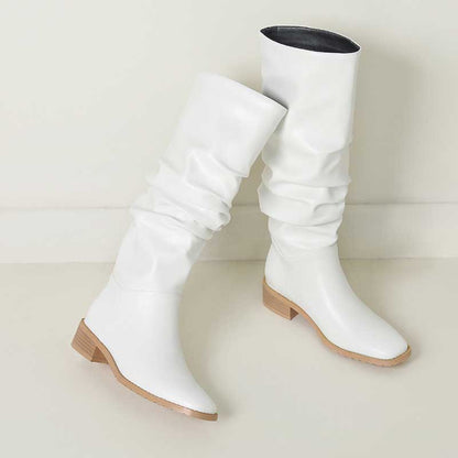 Women's Square Toe Cowboy Boots With Low Heels