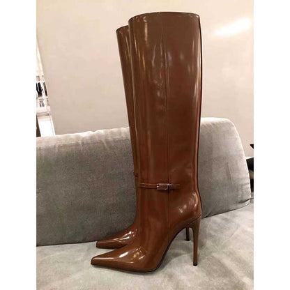 Women's Patent leather Knee High Boots