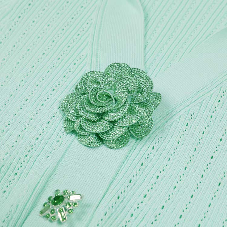 Long Sleeve Ribbed Knit Midi Dresses