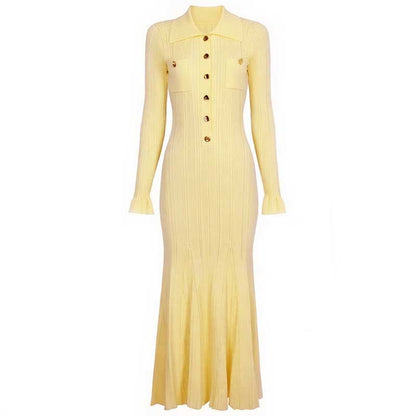 Women's Sweater Dresses Long Sleeve Ribbed knit Dresses