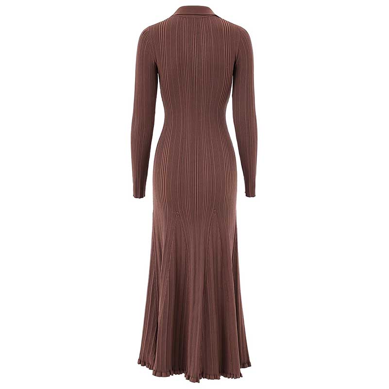 Knit Midi Dress for Women | Casual Long Sleeve Bodycon Dress