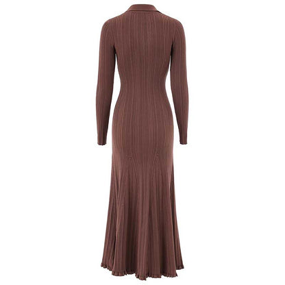 Knit Midi Dress for Women | Casual Long Sleeve Bodycon Dress