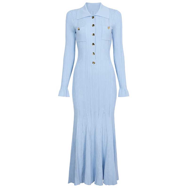 Women's Sweater Dresses Long Sleeve Ribbed knit Dresses