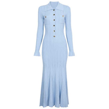 Women's Sweater Dresses Long Sleeve Ribbed knit Dresses