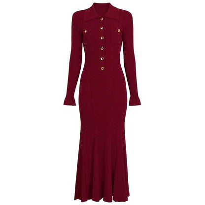 Women's Sweater Dresses Long Sleeve Ribbed knit Dresses