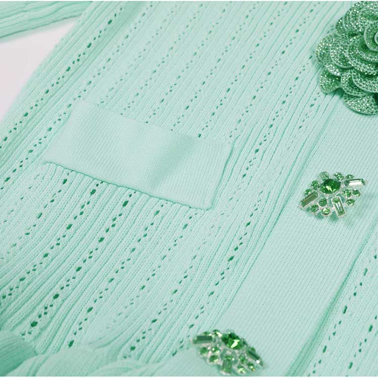 Long Sleeve Ribbed Knit Midi Dresses