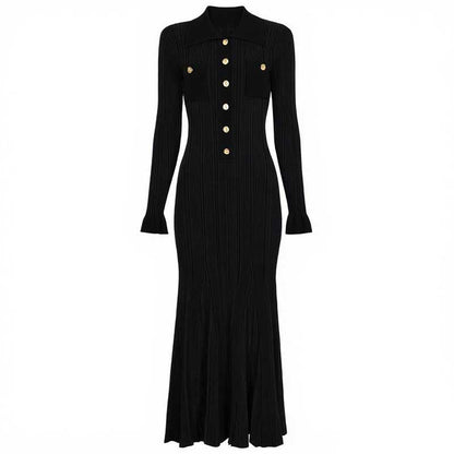 Women's Sweater Dresses Long Sleeve Ribbed knit Dresses