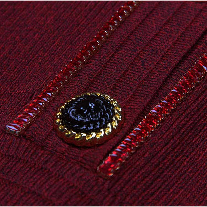 Women's Knitted Midi Dress With Sleeves Bodycon Cocktail Dress