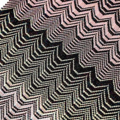 Women's Midi Stripe Dress Round-Neck Short Sleeves Knitted Body-con Dress