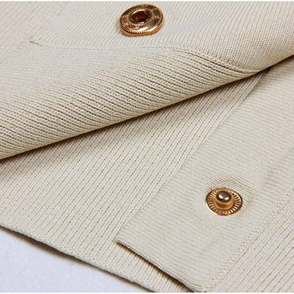 Women's Crop Cardigan V-Neck Knitted Top