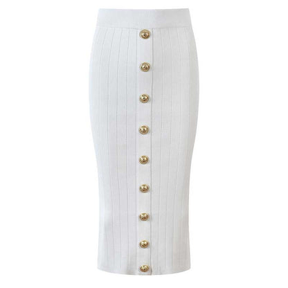 Women Knitwear Cardigan Top Skirt Suit