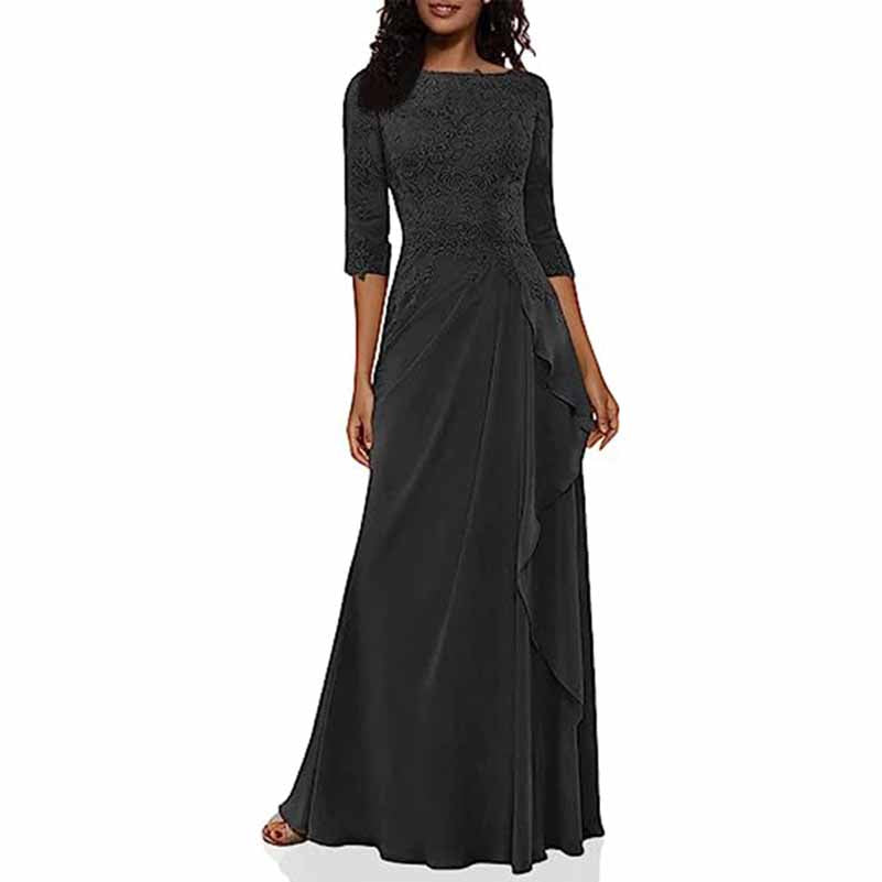 Lace Bridesmaid Dress With Sleeves Mother of the bridal Dress long prom dress