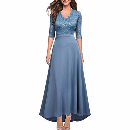 Lace Vintage Formal Bridesmaid Wedding Long Dress Prom Dress Homecoming Dress