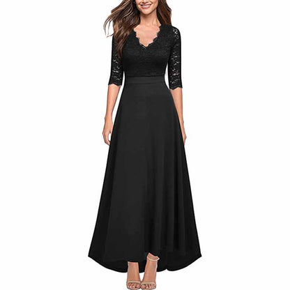 Lace Vintage Formal Bridesmaid Wedding Long Dress Prom Dress Homecoming Dress