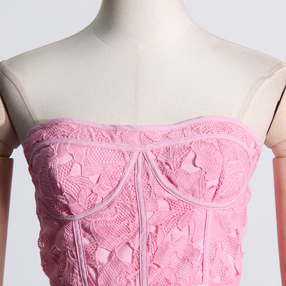 Lace Bustier Midi Dress