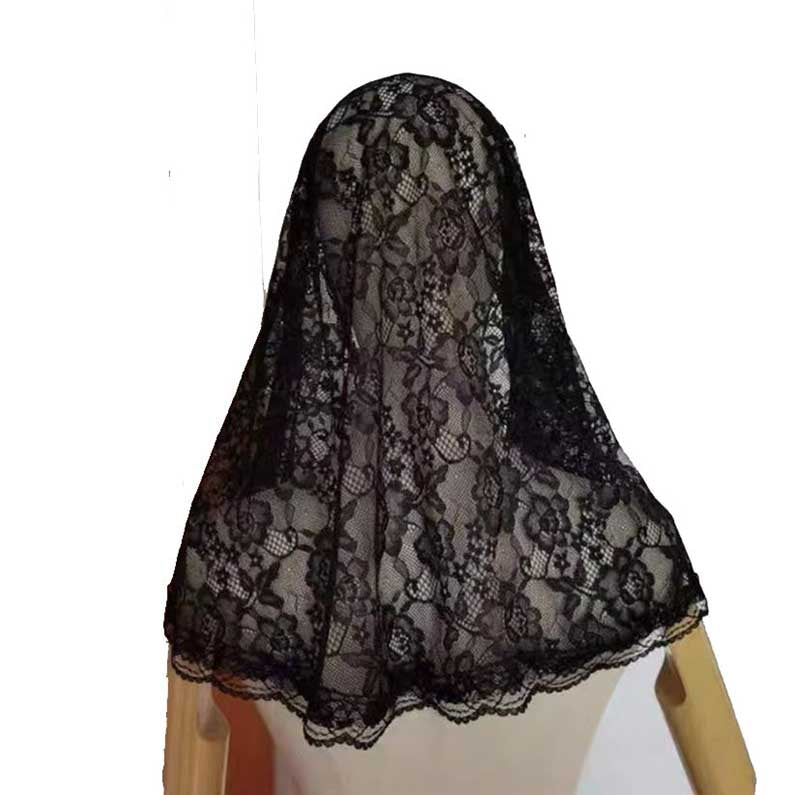 Bridal Mantilla Lace Mass Head Covering Catholic Church Chapel Veil 2 Colors