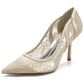 Lace Heels Ladies Bridal Party Pumps Formal Dress Shoes