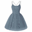 Beaded Homecoming Dresses Spaghetti Strap Dama Dresses hc113