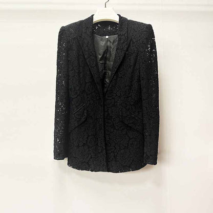 Women One Button Pantsuit Lace Wedding Sut Slim Fit Formal Set