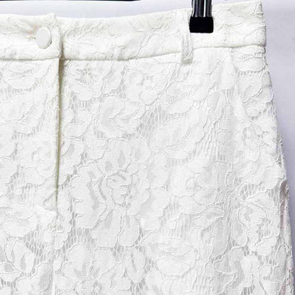 Women One Button Pantsuit Lace Wedding Sut Slim Fit Formal Set