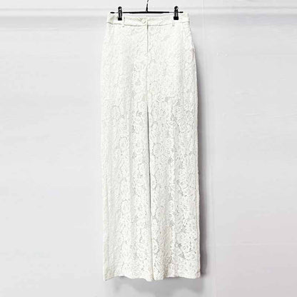 Women One Button Pantsuit Lace Wedding Sut Slim Fit Formal Set