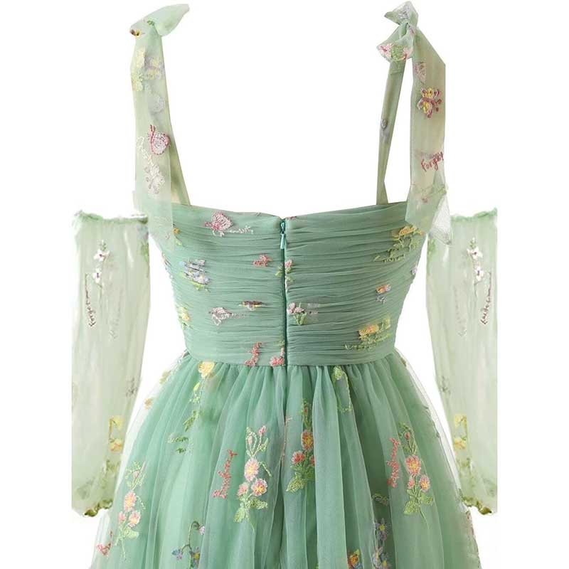 Long Sleeves Prom Dresses Applique Flower Tulle Evening Party Ball Gow SD Dresscode & Fashiontrends Long Sleeves Prom Dresses Applique Flower Tulle Evening Party Ball Gow SD Dresscode & Fashiontrends