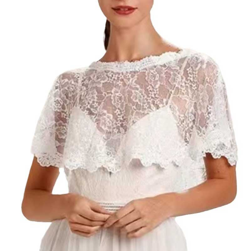 Lace Wedding Bridal Jackets Shawl Cape