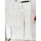 Women Sequined Wedding Suit Lace Blazer + Trousers Two Pieces Set Event Suit