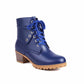 Women's lace up boots chunky heeled ankle boots