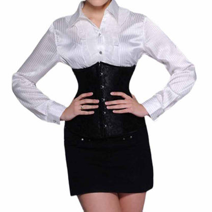 Women's Lace Up Boned Underbust Waist Trainer Corset