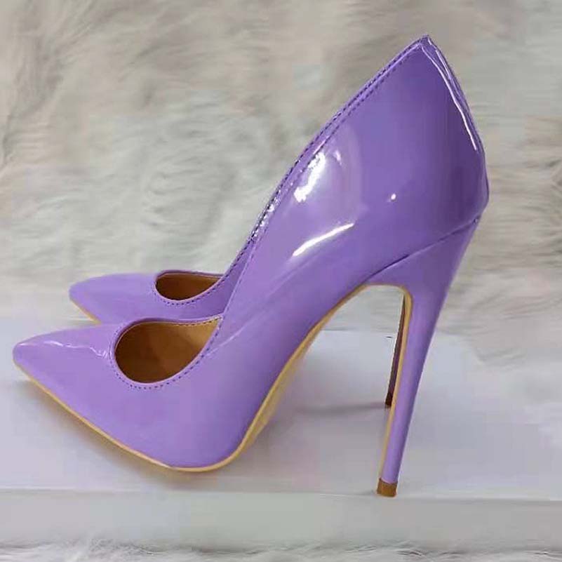 Lavender high heels for women with a sleek design and pointed toe for elegant style