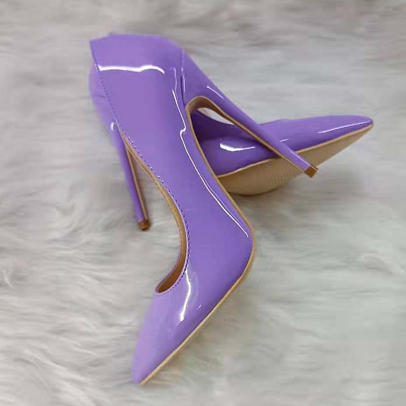 Stylish lavender high heels for women with a sleek design and pointed toes