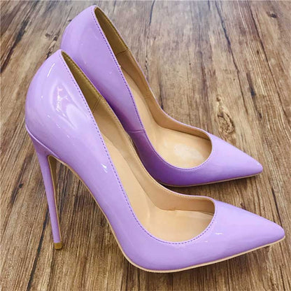 Stylish lavender high heels for women with a sleek pointed toe design and high stiletto heel