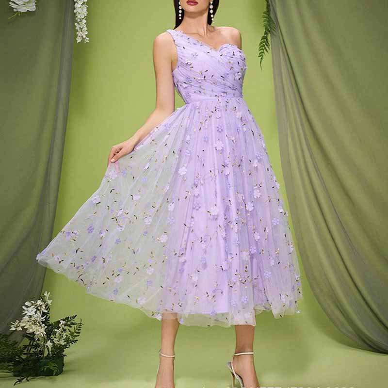 Purple Off-the-Shoulder Homecoming Dress  One Shoulder Short Party Dress  for Event  SD Dresscode & Fashiontrends