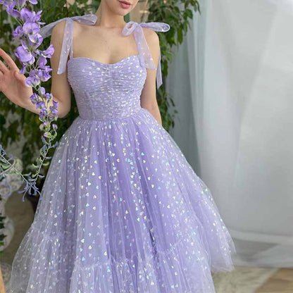 Teens Homecoming Dresses Short Tulle Spaghetti Straps Prom Graduation Dress With Embroidery
