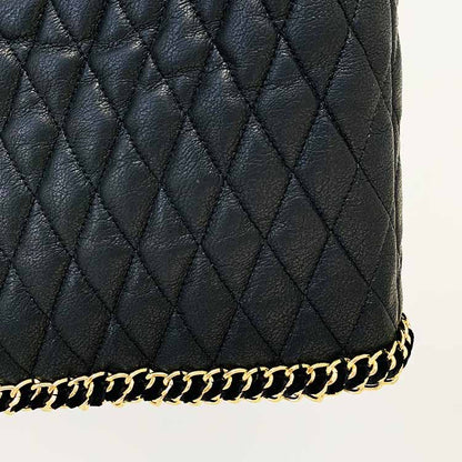 Women's Faux Leather Golden Buttons Loose Fit Jacket + Mini Skirt Suit Black Fashion Suit